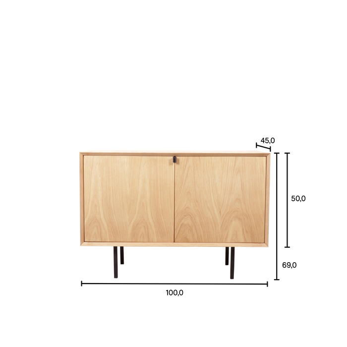 Aparador retro Salvin de roble 100 cm