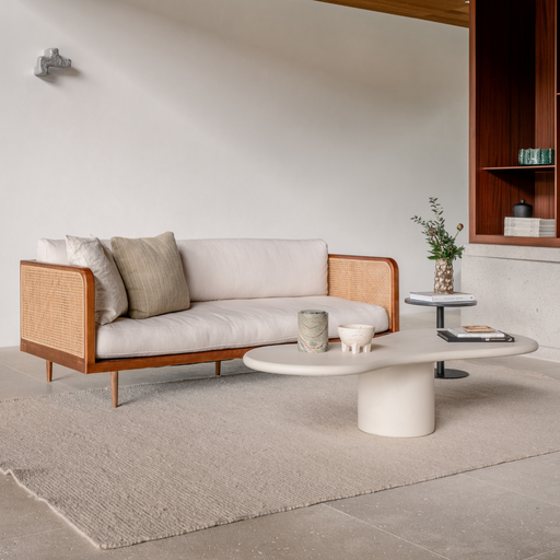Rotan Zitbank Milan Walnoot/Naturel Rotan 190cm alt
