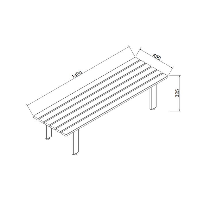 Mesa de centro Melanie de fresno color humo, 140 cm