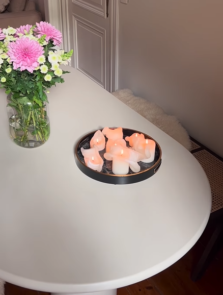 Ovale eettafel Kimberly MicroSkin ronde poten