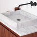 set Wit Marmer badkamermeubel Ann - Walnoot kast - 80cm