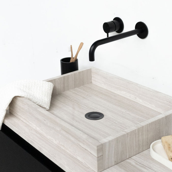 Moderne Badkamermeubel Ann met Beige Marmeren Wastafels George