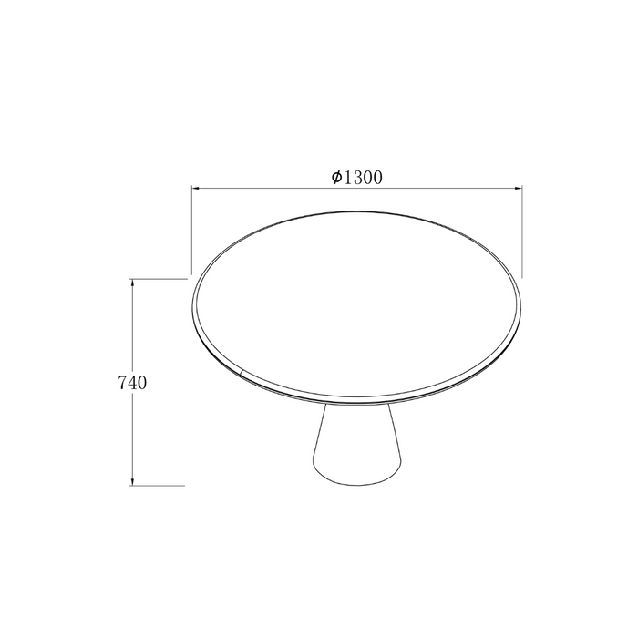 Mesa de comedor redonda Lormes travertino blanco Ø130 cm