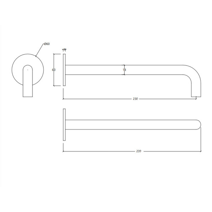 Vosges concealed faucet chrome