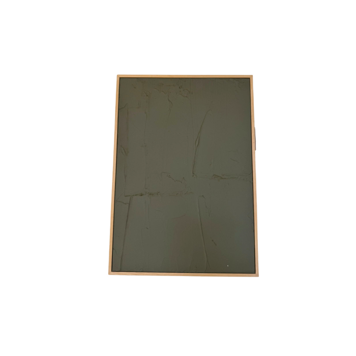 Obra de arte Provins verde oliva con marco de roble 50x70