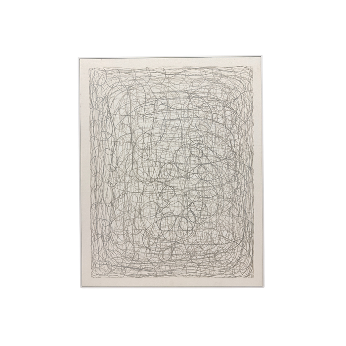 Œuvre d’art Aura avec cadre blanc 80x100 cm