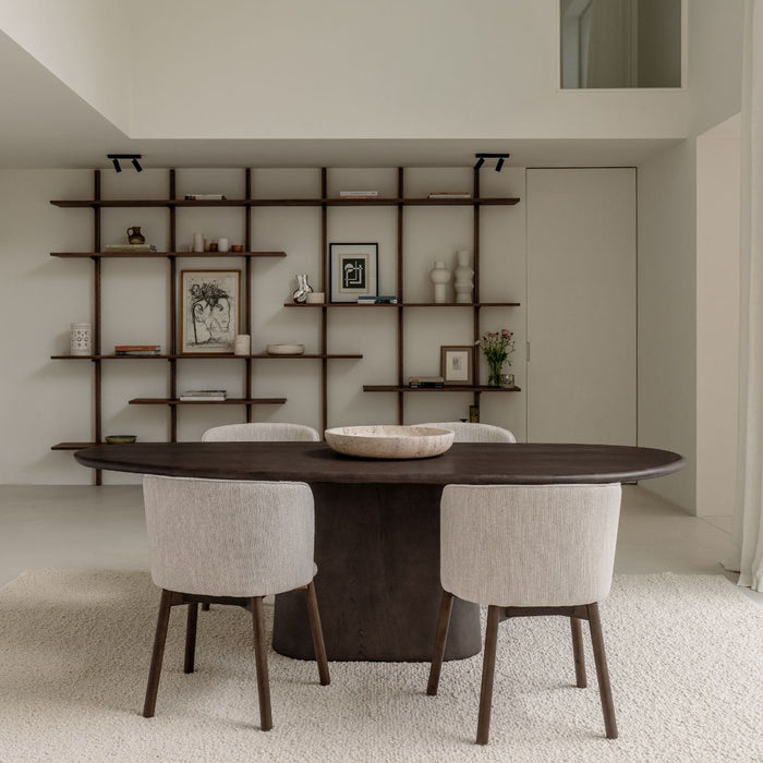 Table à manger organique Anvers en bois fumé 240 cm