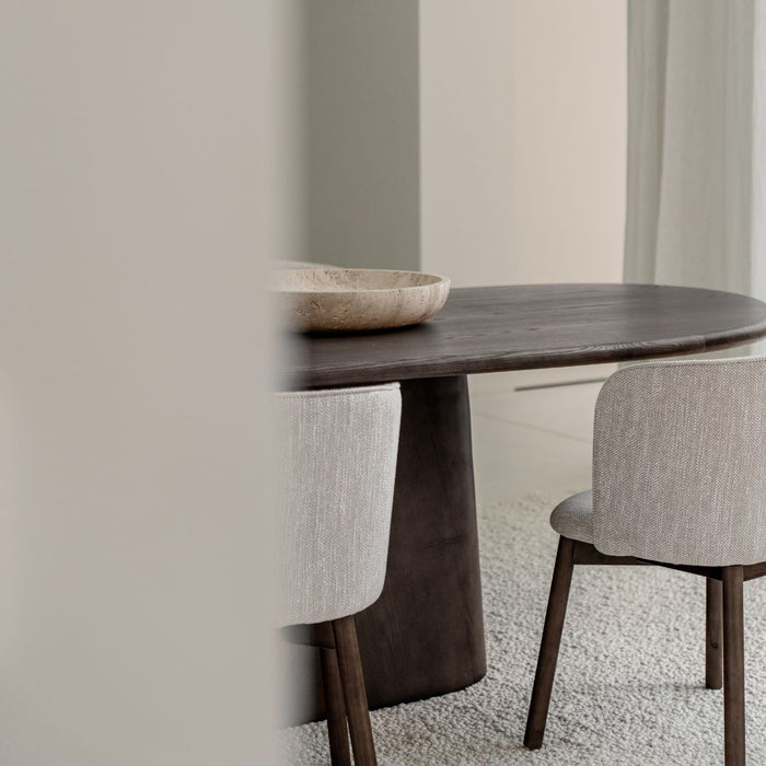 Table à manger organique Anvers en bois fumé 240 cm