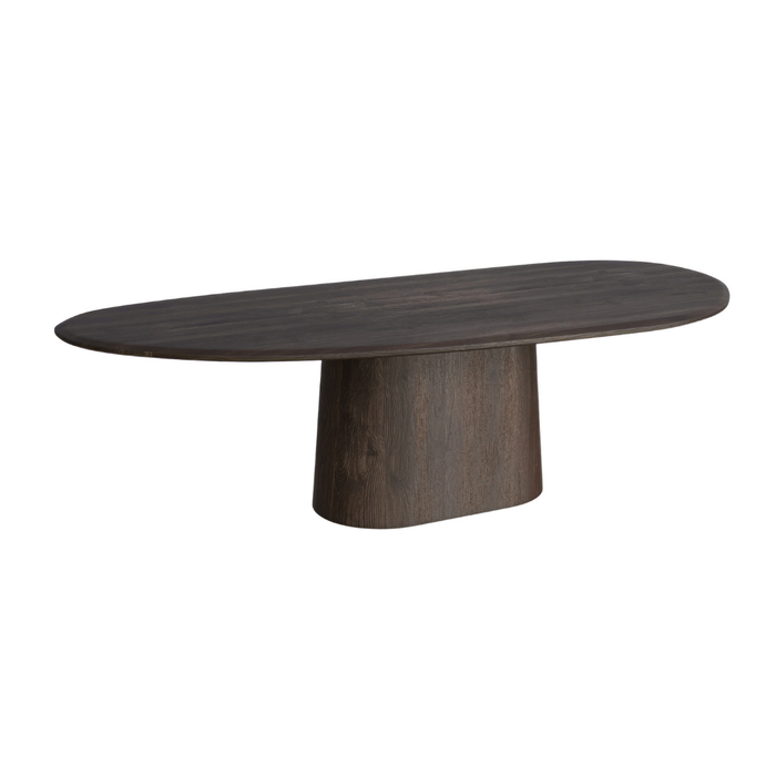 Table à manger organique Anvers en bois fumé 240 cm