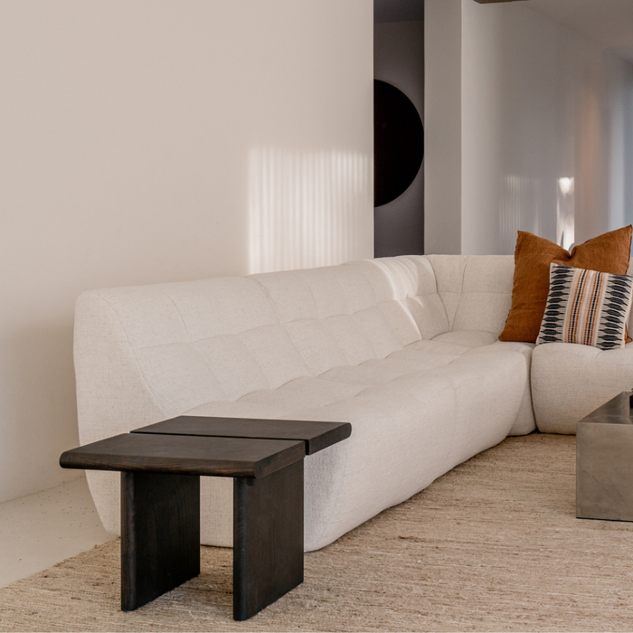 Mesa auxiliar Arlen de fresno color humo 50 cm
