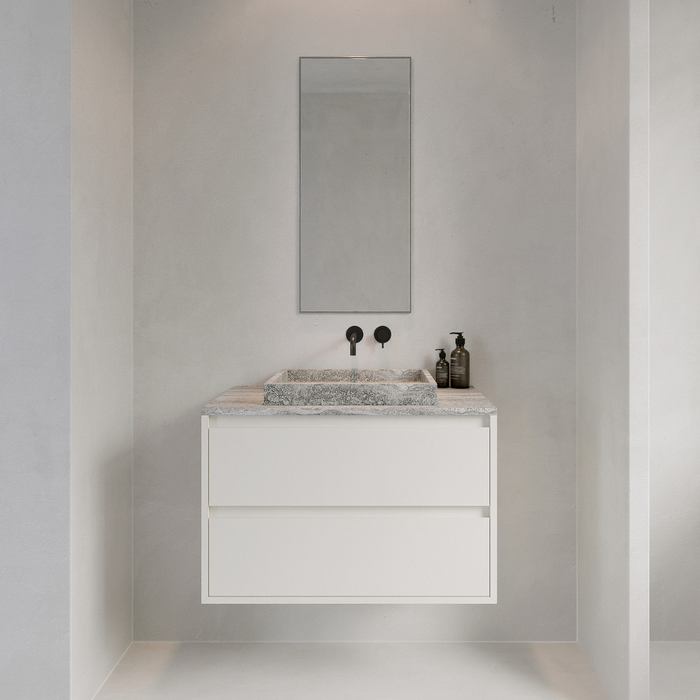 Ann wooden bathroom cabinet white 80 cm