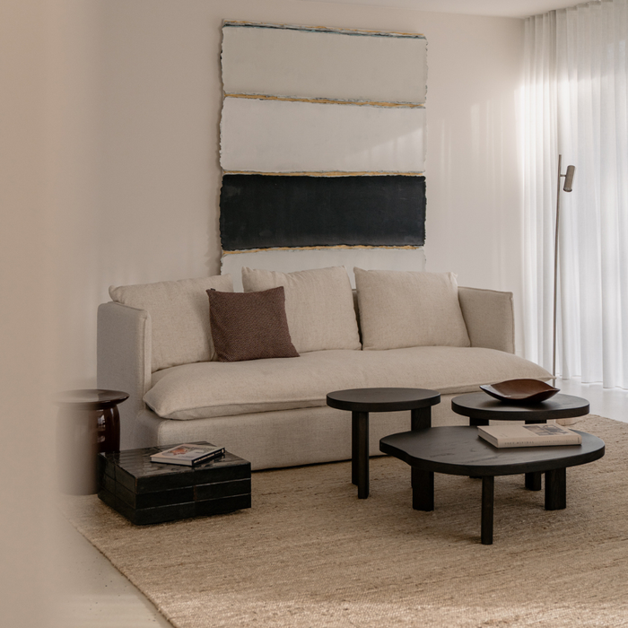 Sofa Bartolo 4-zits ivory bouclé 220 cm