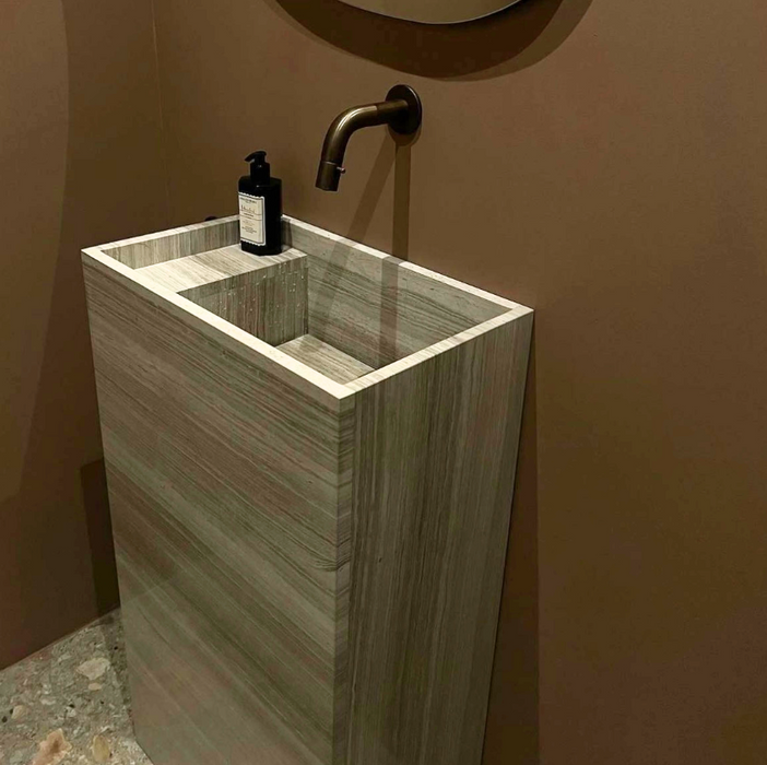 Etienne beige marble hand basin