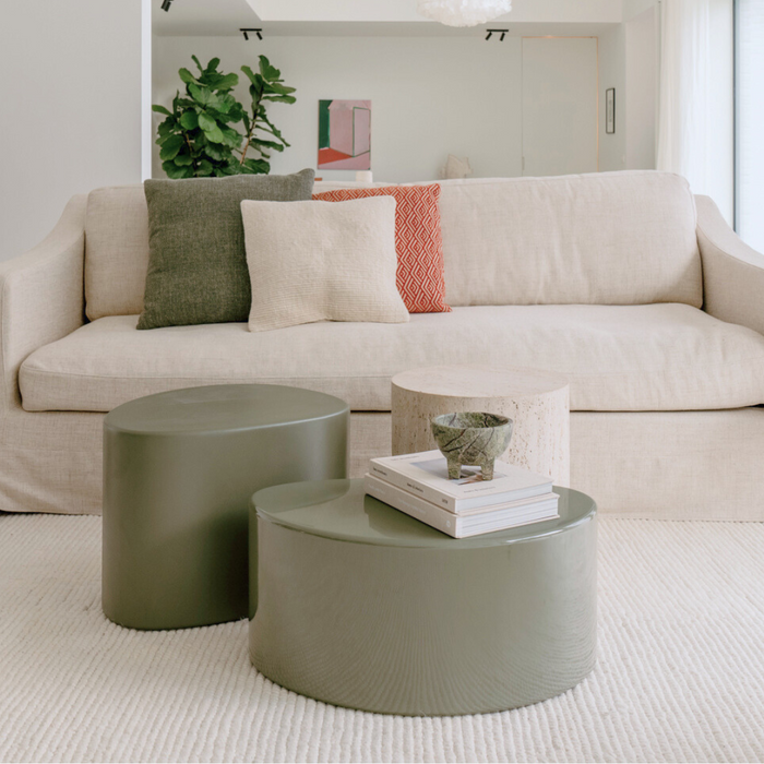 Salontafel Varzy olijfgroen StoneSkin middle