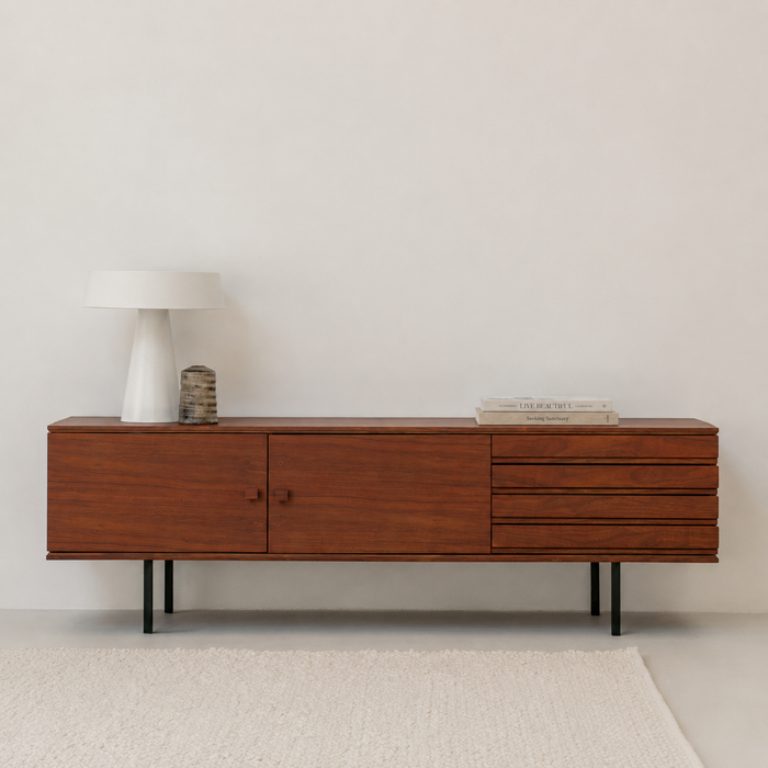 Meuble TV Calvin en noyer 165 cm