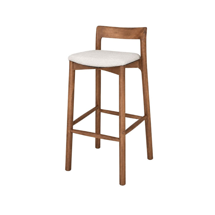 Taburete de bar Charmes, nogal, asiento de tela 75 cm