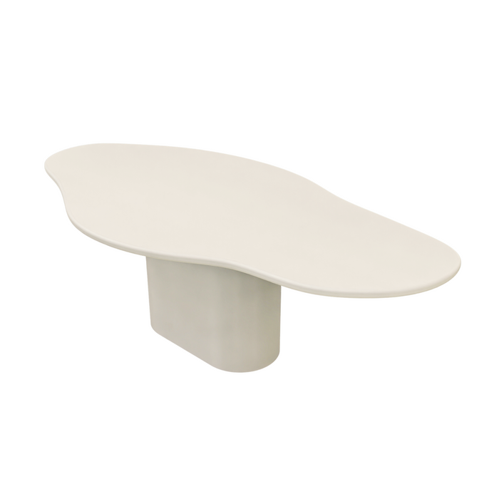 Table à manger organique Cian effet béton latte