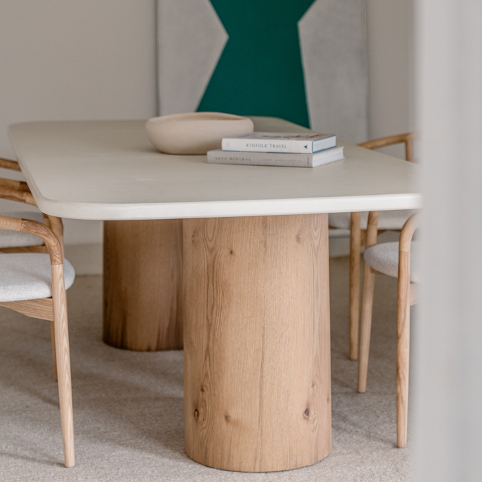 Eettafel Vesper MicroSkin eiken onderstel 240