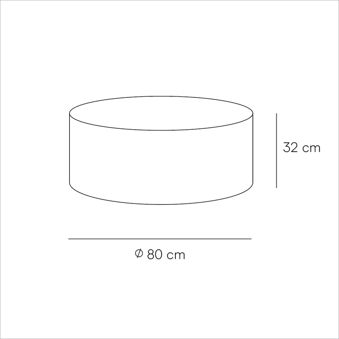 Table basse en travertin Dax basse 32 cm
