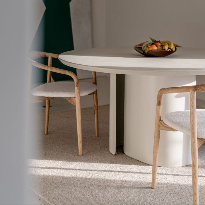 Elio dining table, MicroSkin latte 160 cm