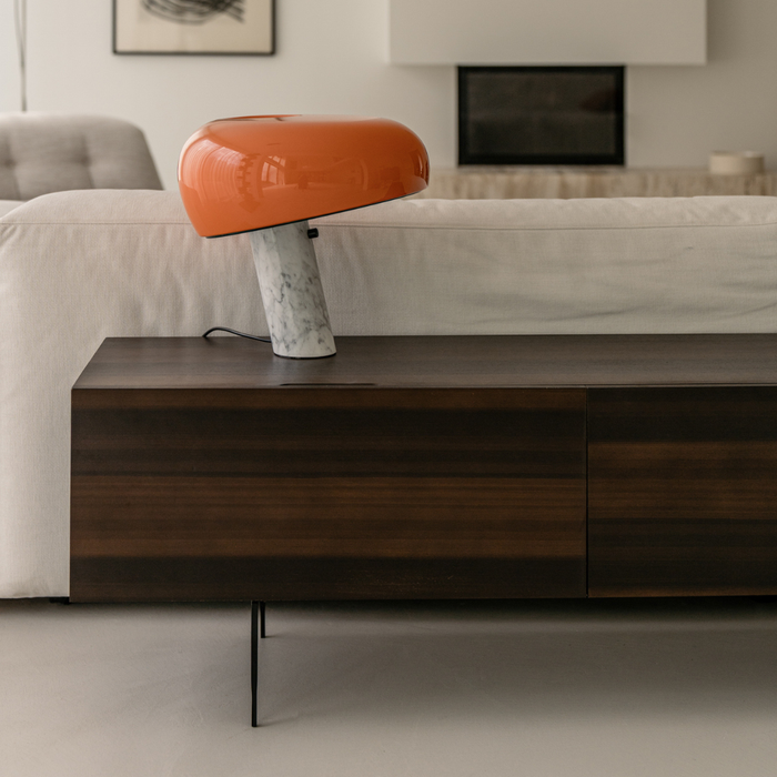 TV sideboard Duinkerke smoked wood 220 cm