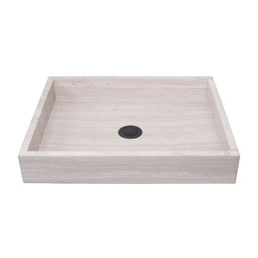 Wastafel in beige marmer