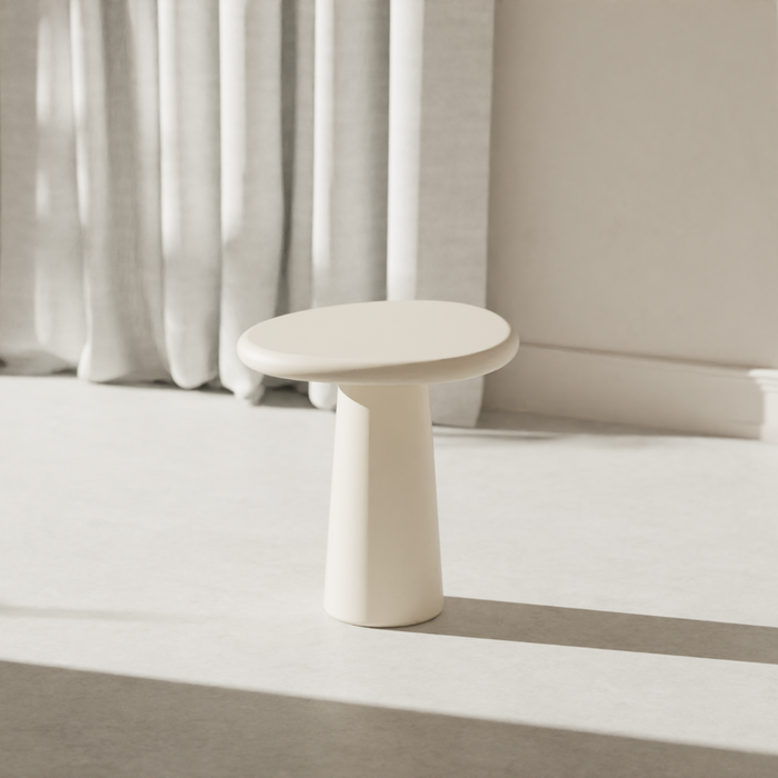 Juno round concrete-look coffee table 50 cm
