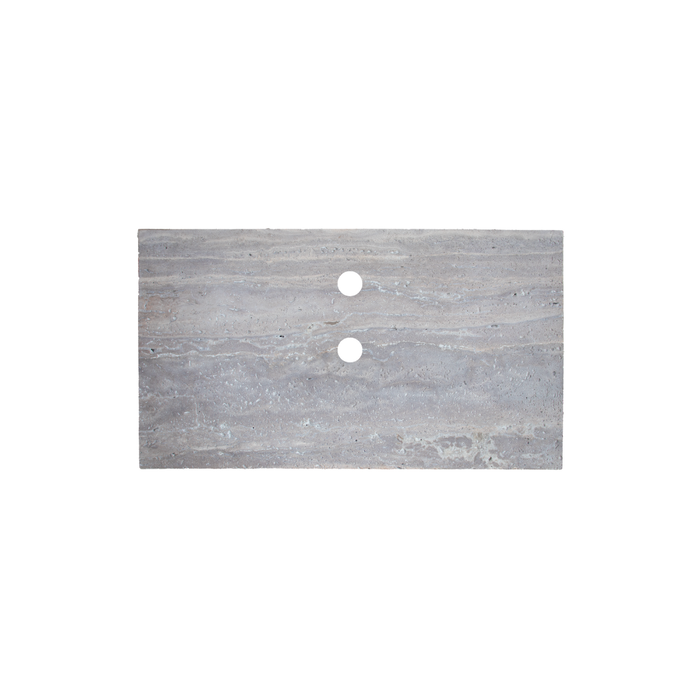 Waschtischplatte Marcel grauer Travertin 80 cm