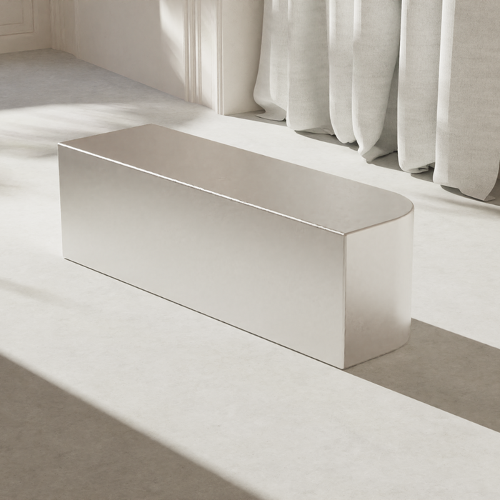 Salontafel Moron v2 geborsteld staal 100 cm