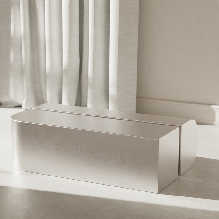 Salontafel Moron v2 geborsteld staal 100 cm