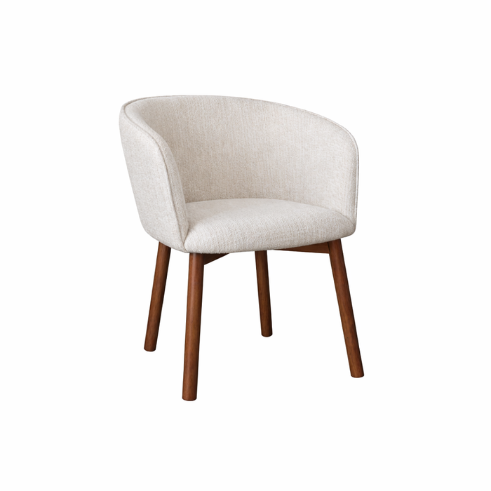Nox dining chair, dark walnut, sandstone weave