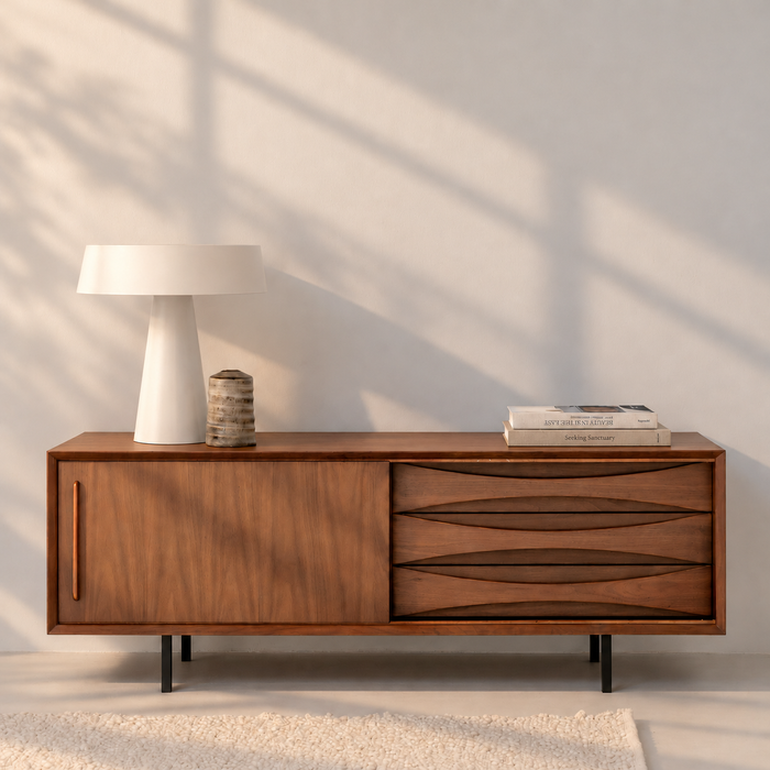 Mueble para TV Oskar con cajones de nogal 140 cm