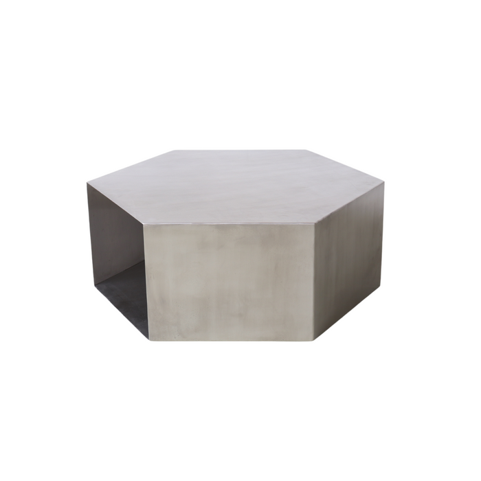 Table basse Benno en acier brossé 100 cm