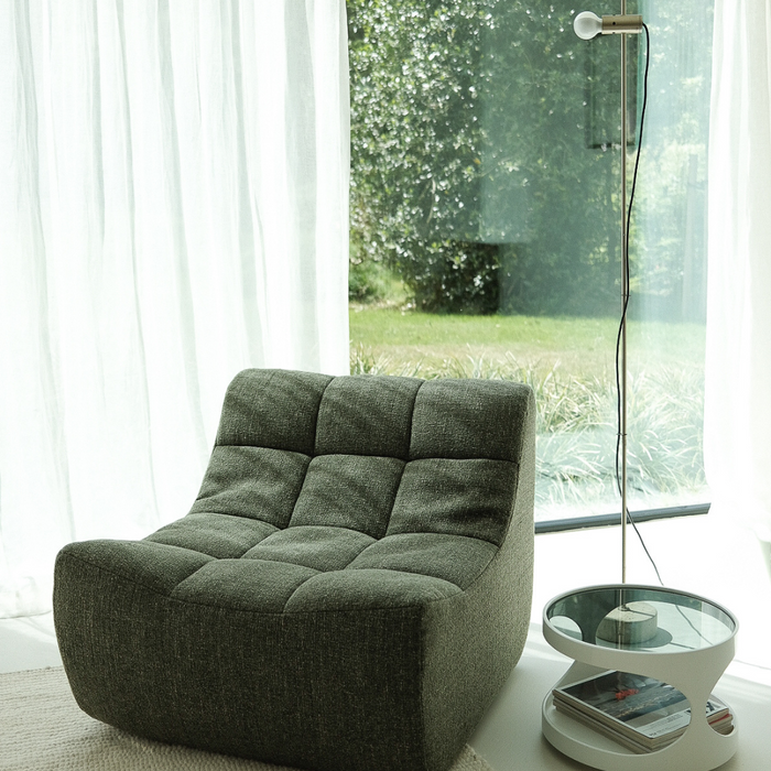 Fauteuil module Lemont 81 cm – ivory bouclé of sandstone weave