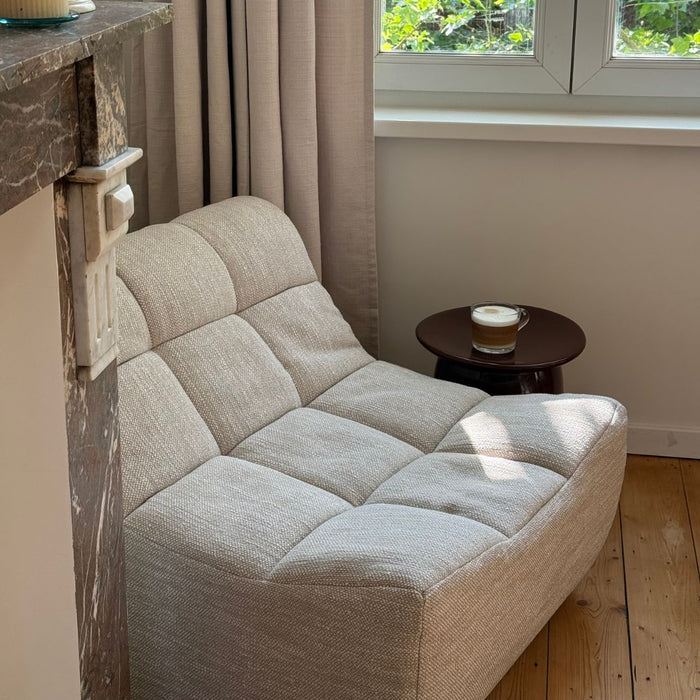 Fauteuil Rouge en tissage couleur sable