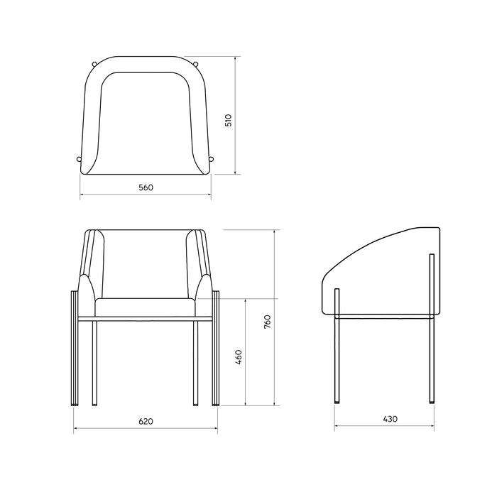 Silla de comedor Royan blanca de bouclé