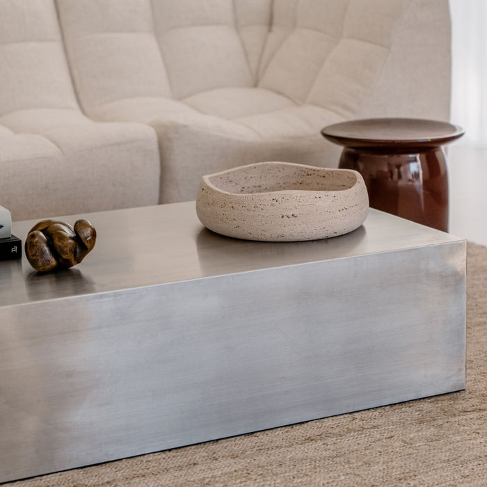 Table basse rectangulaire Sienna en acier, 120 cm