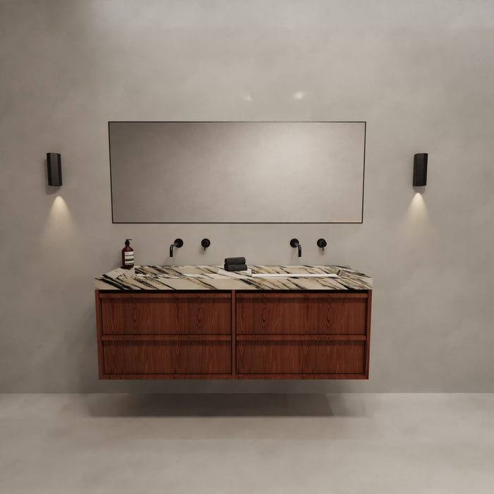 Soumans blue-white marble vanity top 150 cm