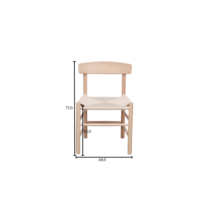 Silla de comedor de roble Gien