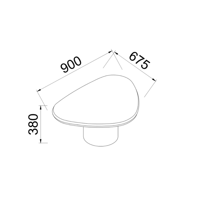 Mesa de centro Tille StoneSkin caqui claro 90 cm