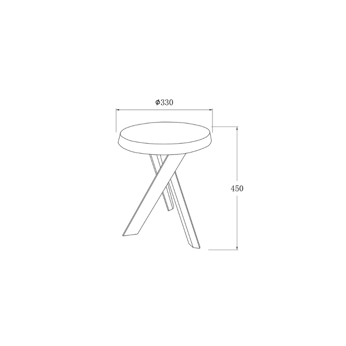 Table d’appoint Pannes en noyer vintage pine