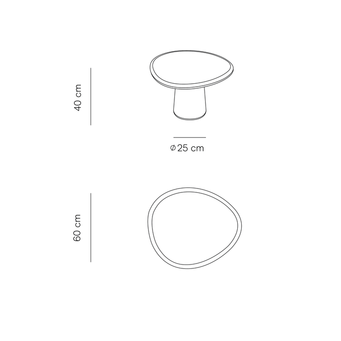 Salontafel Juno microcement licht kaki 64 cm