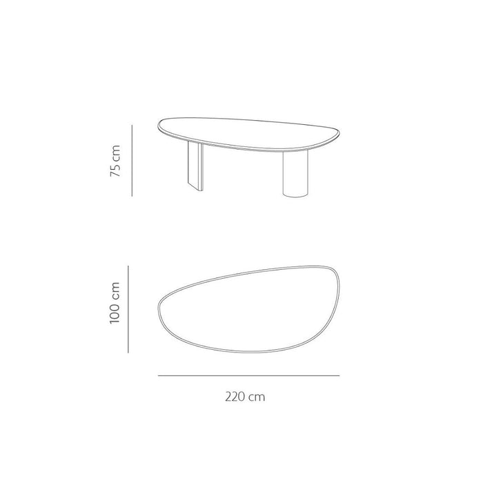 Ovaler Esstisch Rouen MicroSkin 220 cm