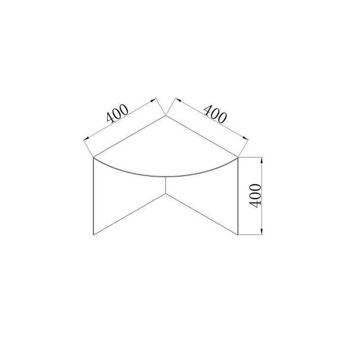 Mesa auxiliar Meru acero cepillado 40 cm