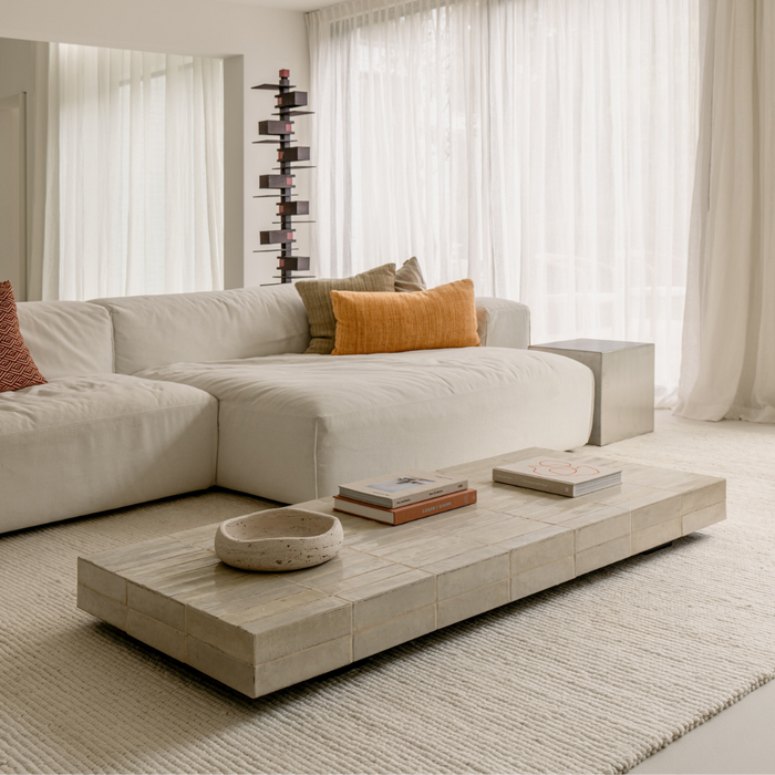 Salontafel Tilo beige tegel 168 cm