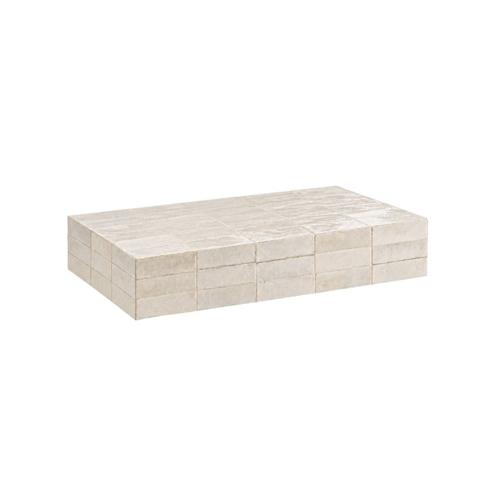 Couchtisch Tilo mit beiger Fliese 120 cm
