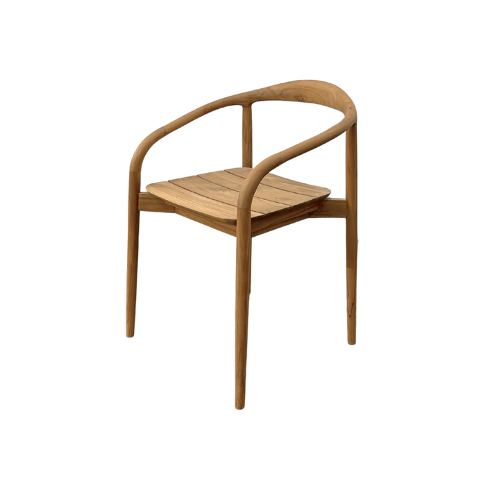 Teak tuinstoel Dubbo houten zitting