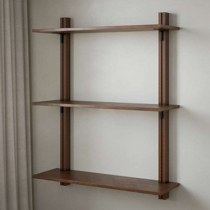 Wall rack Vari dark walnut 100x125 cm