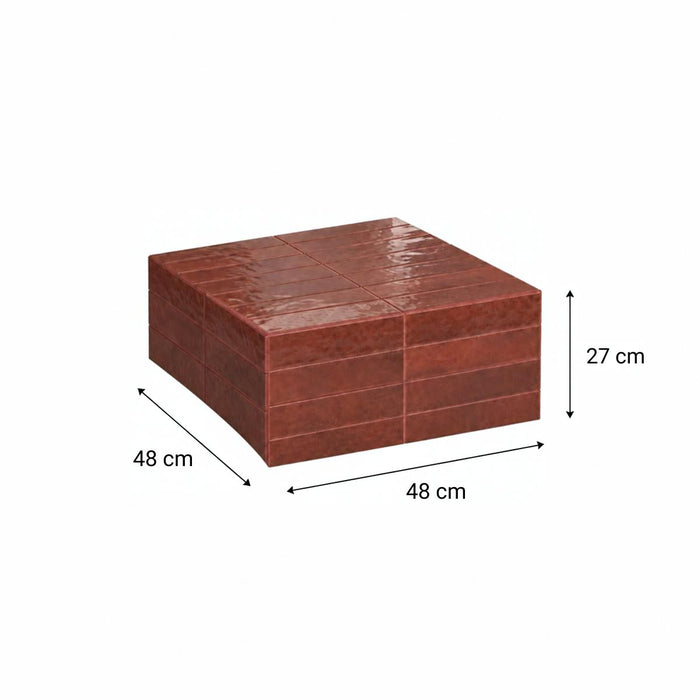 Salontafel Vence cinnamon tegels laag 27 cm