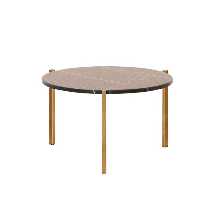 Mesa de centro de mármol Leonard negra Ø58 cm